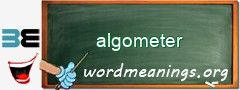 WordMeaning blackboard for algometer